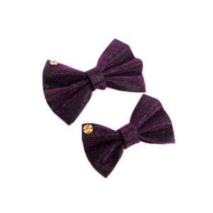 Grape Diamond Sparkle Bow Tie