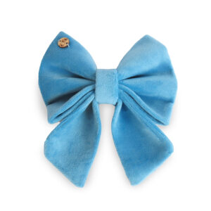 Baby Blue Velvet Sailor Bow Tie